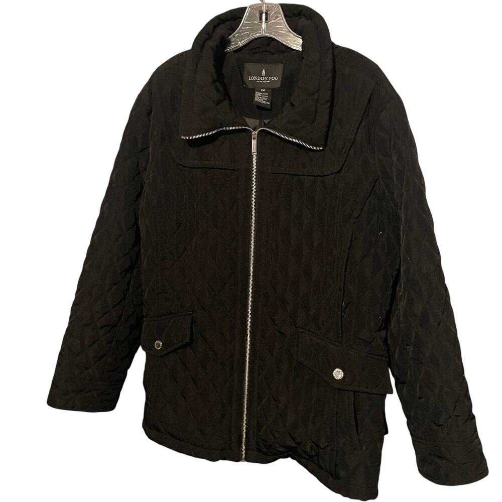 London fog black coat women’s XXL